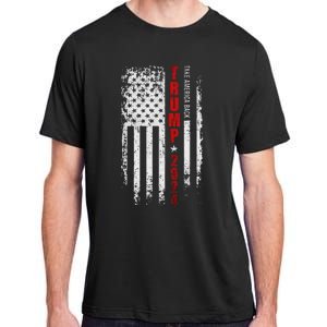 Donald Trump 2024: Patriotic Take America Back With Flag Adult ChromaSoft Performance T-Shirt