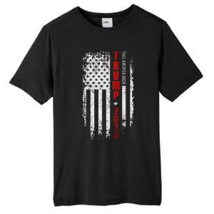 Donald Trump 2024: Patriotic Take America Back With Flag Tall Fusion ChromaSoft Performance T-Shirt