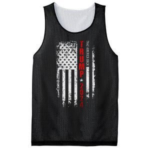 Donald Trump 2024: Patriotic Take America Back With Flag Mesh Reversible Basketball Jersey Tank