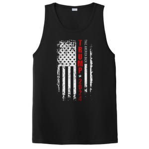 Donald Trump 2024: Patriotic Take America Back With Flag PosiCharge Competitor Tank