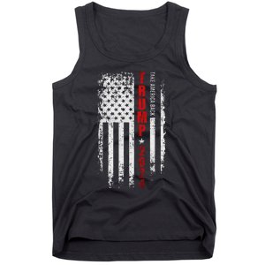 Donald Trump 2024: Patriotic Take America Back With Flag Tank Top