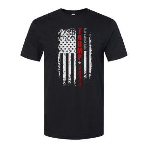 Donald Trump 2024: Patriotic Take America Back With Flag Softstyle CVC T-Shirt