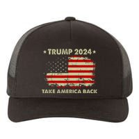 Donald Trump 2024 Take America Back American Flag Patriotic Yupoong Adult 5-Panel Trucker Hat