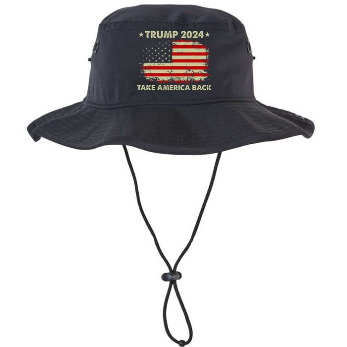 Donald Trump 2024 Take America Back American Flag Patriotic Legacy Cool Fit Booney Bucket Hat