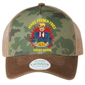 Donald Trump 2024 French Fry Make French Fries Great Again Legacy Tie Dye Trucker Hat