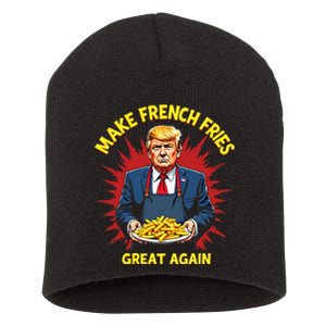 Donald Trump 2024 French Fry Make French Fries Great Again Short Acrylic Beanie