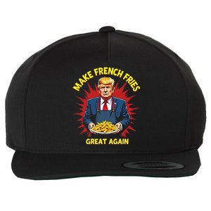 Donald Trump 2024 French Fry Make French Fries Great Again Wool Snapback Cap