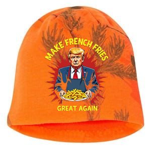 Donald Trump 2024 French Fry Make French Fries Great Again Kati - Camo Knit Beanie