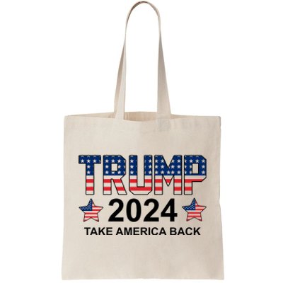 Donald Trump 2024 Take America Back Tote Bag