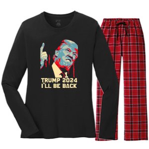 Donald Trump 2024 Take America Back USA United States Women's Long Sleeve Flannel Pajama Set 