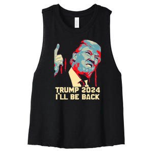 Donald Trump 2024 Take America Back USA United States Women's Racerback Cropped Tank