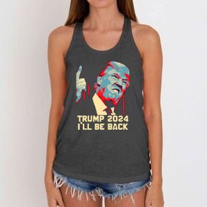 Donald Trump 2024 Take America Back USA United States Women's Knotted Racerback Tank