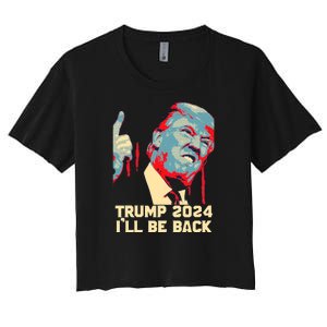 Donald Trump 2024 Take America Back USA United States Women's Crop Top Tee