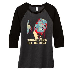 Donald Trump 2024 Take America Back USA United States Women's Tri-Blend 3/4-Sleeve Raglan Shirt