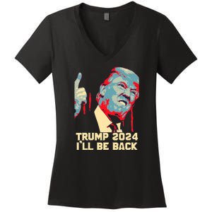 Donald Trump 2024 Take America Back USA United States Women's V-Neck T-Shirt