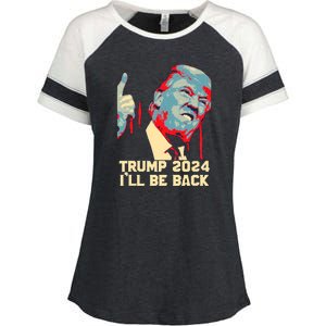 Donald Trump 2024 Take America Back USA United States Enza Ladies Jersey Colorblock Tee