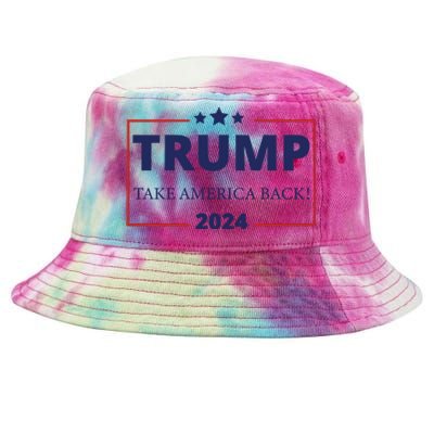 Donald Trump 2024 Take America Back USA United States Tie-Dyed Bucket Hat