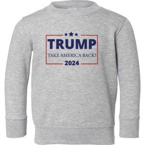 Donald Trump 2024 Take America Back USA United States Toddler Sweatshirt