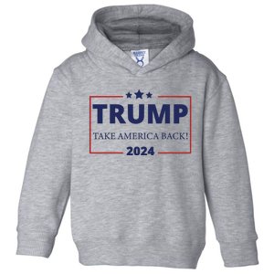 Donald Trump 2024 Take America Back USA United States Toddler Hoodie