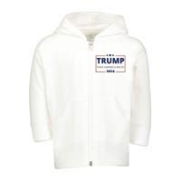 Donald Trump 2024 Take America Back USA United States Toddler Zip Fleece Hoodie