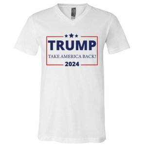 Donald Trump 2024 Take America Back USA United States V-Neck T-Shirt