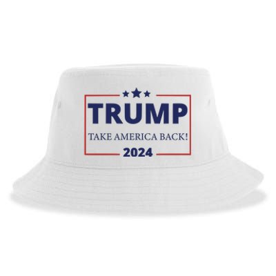 Donald Trump 2024 Take America Back USA United States Sustainable Bucket Hat