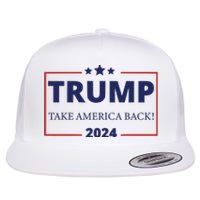 Donald Trump 2024 Take America Back USA United States Flat Bill Trucker Hat