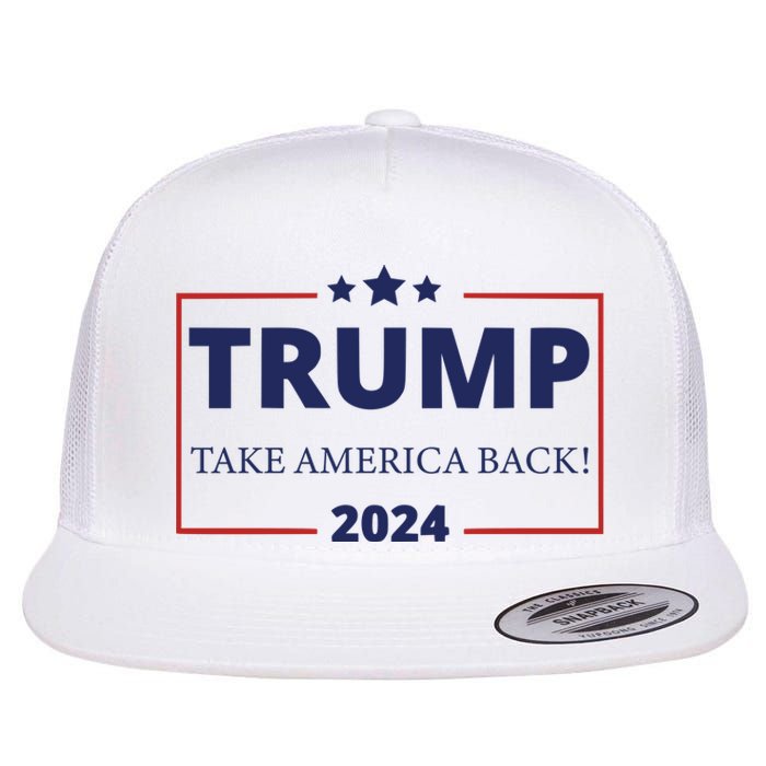 Donald Trump 2024 Take America Back USA United States Flat Bill Trucker Hat