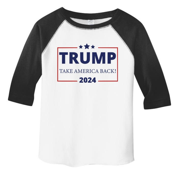 Donald Trump 2024 Take America Back USA United States Toddler Fine Jersey T-Shirt