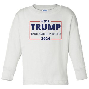 Donald Trump 2024 Take America Back USA United States Toddler Long Sleeve Shirt