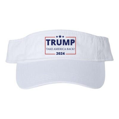 Donald Trump 2024 Take America Back USA United States Valucap Bio-Washed Visor