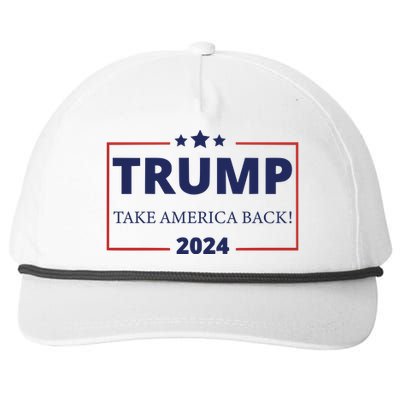 Donald Trump 2024 Take America Back USA United States Snapback Five-Panel Rope Hat