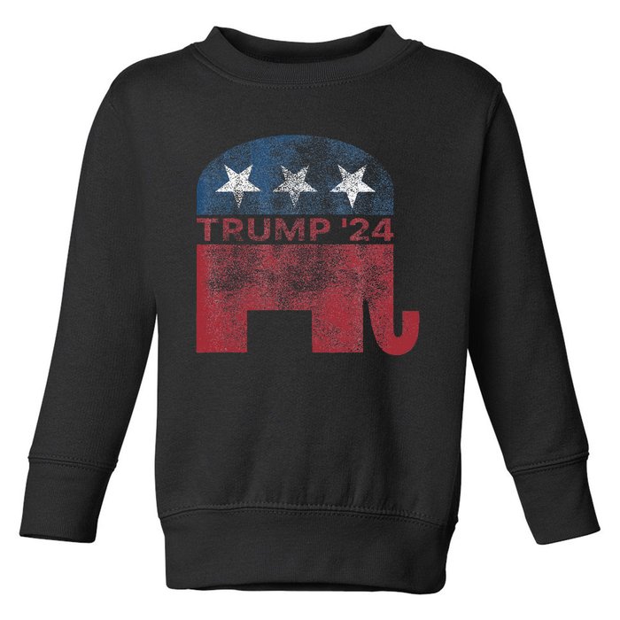 Donald Trump 2024 For President Pro Trump Toddler Sweatshirt