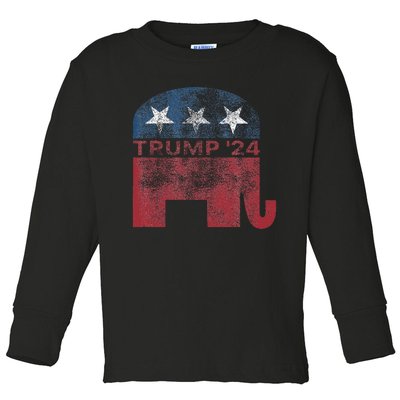 Donald Trump 2024 For President Pro Trump Toddler Long Sleeve Shirt