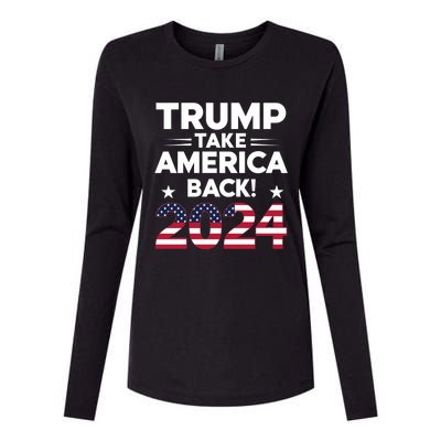 Donald Trump 2024 Take America Back The Return Gift Womens Cotton Relaxed Long Sleeve T-Shirt