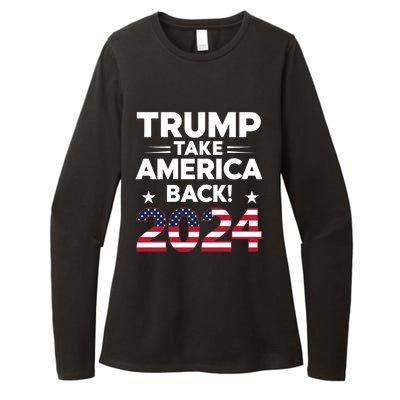 Donald Trump 2024 Take America Back The Return Gift Womens CVC Long Sleeve Shirt