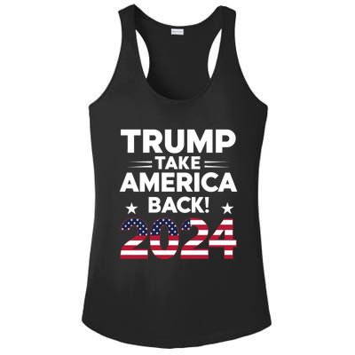 Donald Trump 2024 Take America Back The Return Gift Ladies PosiCharge Competitor Racerback Tank