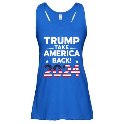 Donald Trump 2024 Take America Back The Return Gift Ladies Essential Flowy Tank