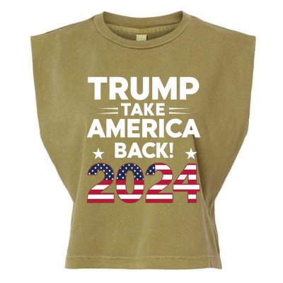 Donald Trump 2024 Take America Back The Return Gift Garment-Dyed Women's Muscle Tee