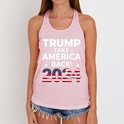 Donald Trump 2024 Take America Back The Return Gift Women's Knotted Racerback Tank