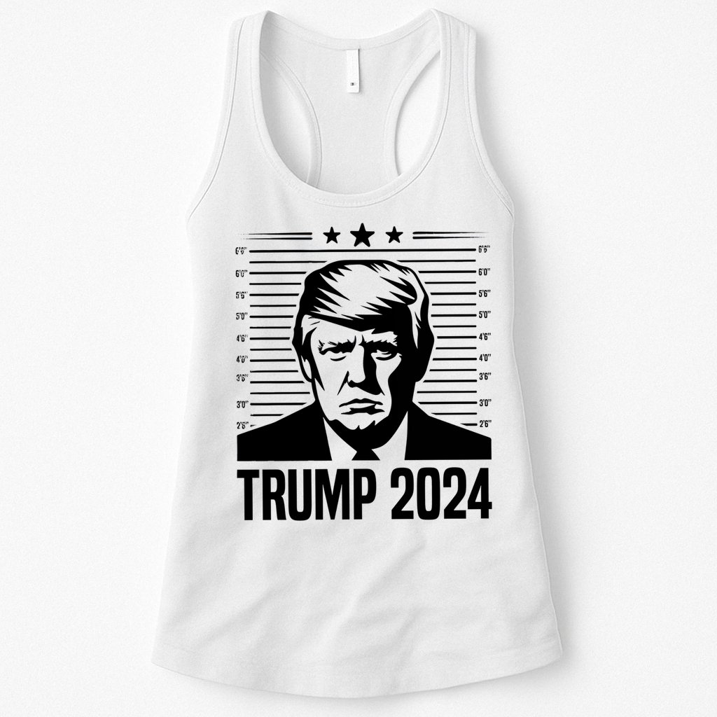 Donald Trump 2024 Mugshot Womens Tank Top