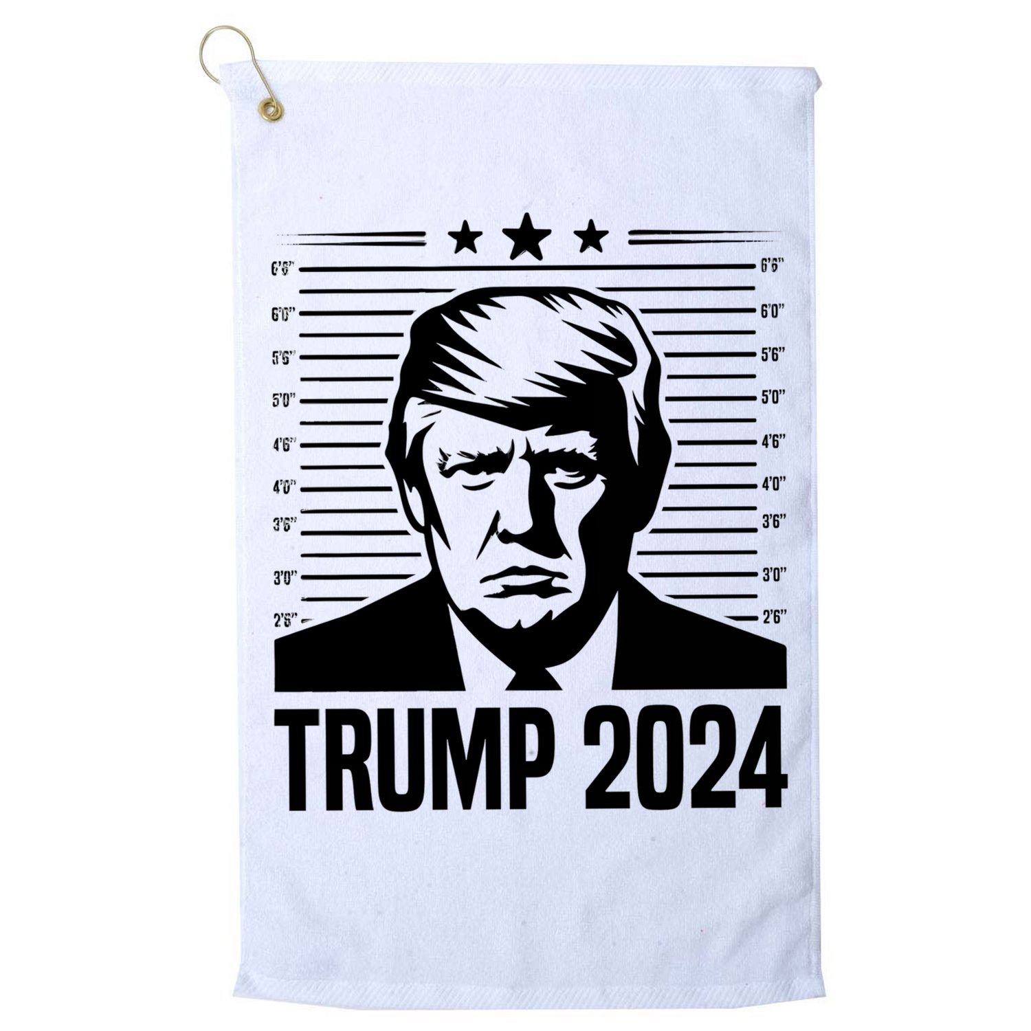 Donald Trump 2024 Mugshot Golf Towel