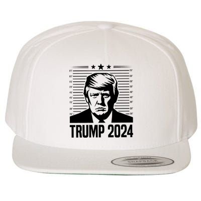 Donald Trump 2024 Mugshot Wool Snapback Cap