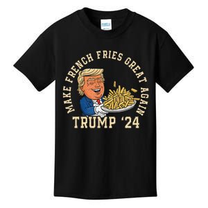 Donald Trump 2024 French Fry Make French Fries Great Again Kids T-Shirt