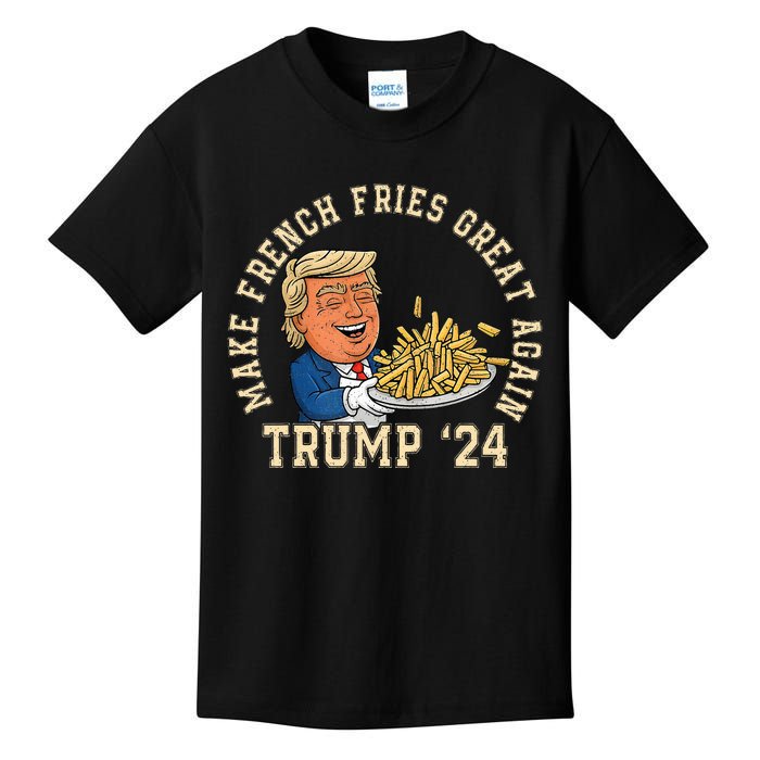 Donald Trump 2024 French Fry Make French Fries Great Again Kids T-Shirt