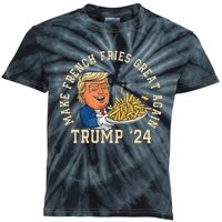 Donald Trump 2024 French Fry Make French Fries Great Again Kids Tie-Dye T-Shirt