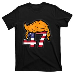 Donald Trump 2024 47th President Hair American Patriot T-Shirt