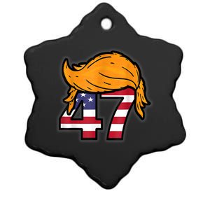 Donald Trump 2024 47th President Hair American Patriot Ceramic Star Ornament