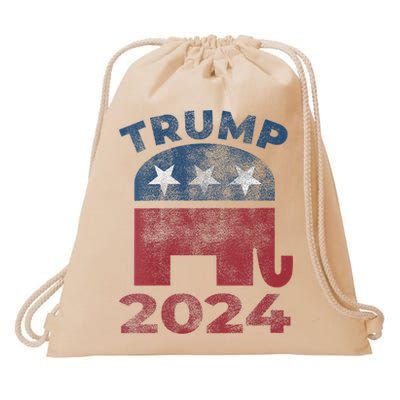 Donald Trump 2024 Vintage Trump 2024 Drawstring Bag