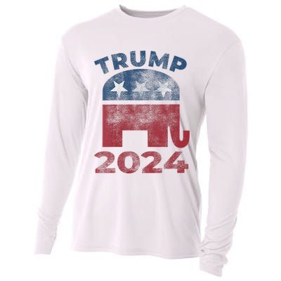 Donald Trump 2024 Vintage Trump 2024 Cooling Performance Long Sleeve Crew